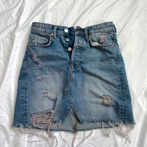 H&M mini denim skirt, blue denim, women’s size S